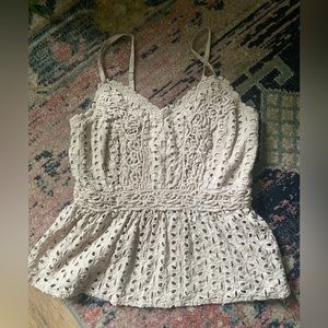 Eyelet tank top